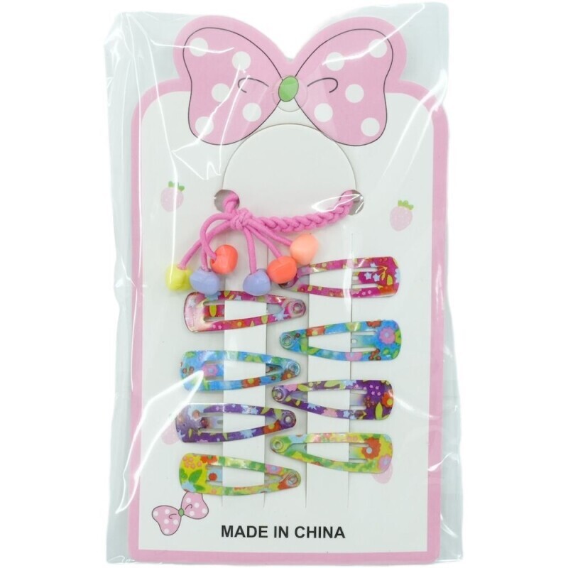 Sponky do vlasů pukačka 8ks + gumičky (12/bal 2400/krt)
