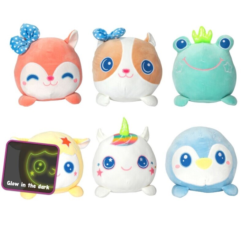 Toi-Toys Plyšové zvířátko svítící ve tmě(6ks/krt)