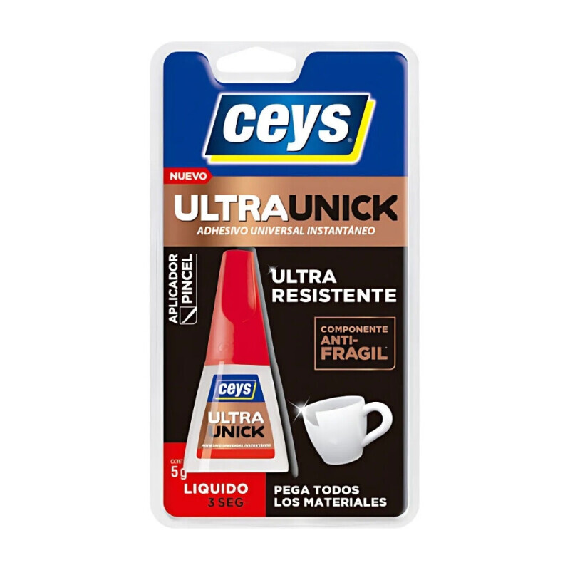 Ceys Lepidlo vteřinové ULTRAUNICK liquid štětec 5G (6/krt)