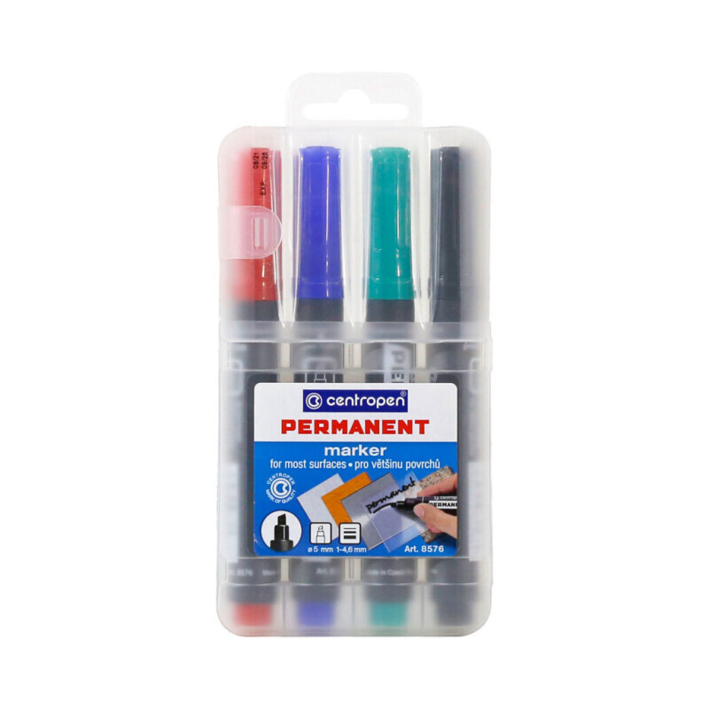 Centropen Značkovač 8576 4ks etui (10/bal 100/krt)