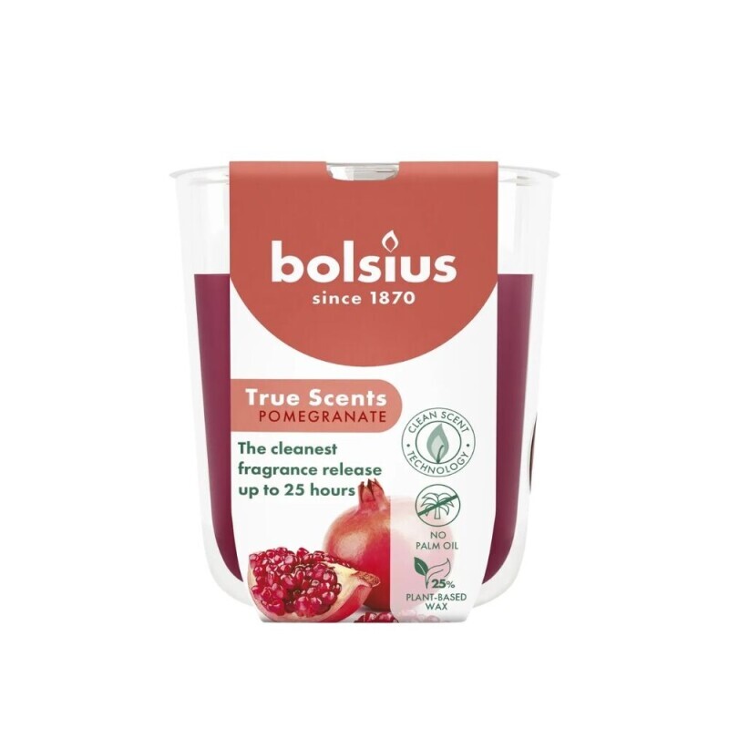 Bolsius Svíčka ve skle 80/73mm True Scents Pomegranate (6/krt)