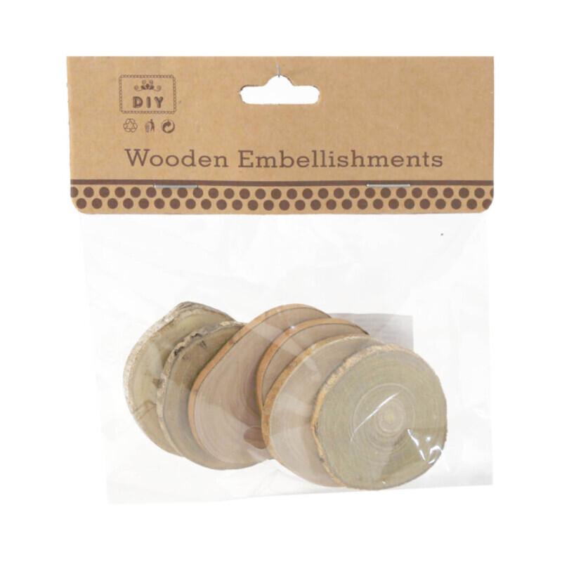 Dekorační pláty kulaté 4cm/6ks (12/bal 480/krt)