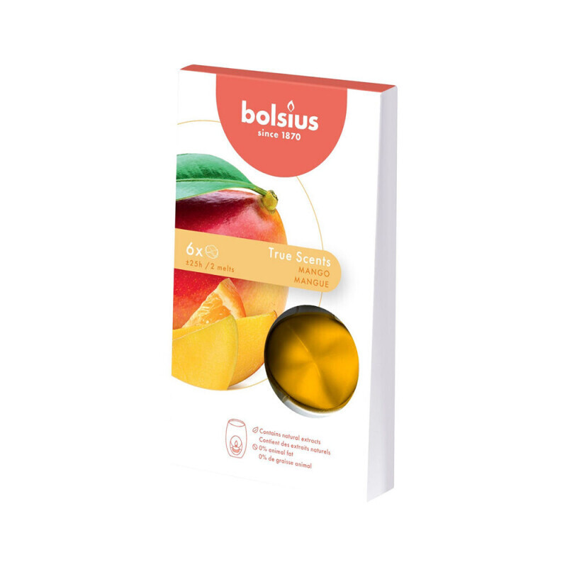 Bolsius Svíčka Waxmelts 6ks True Scents Mango (8/krt) 