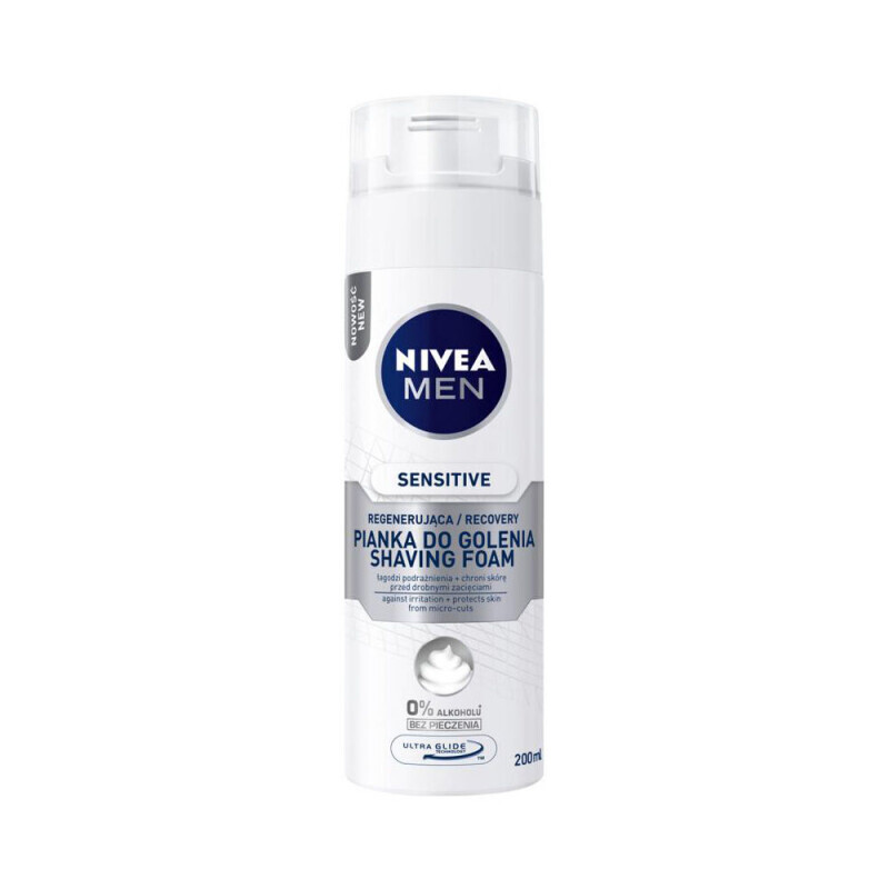 Nivea 200ml Pěna na holení CZ Sensitive Recovery (12/krt)