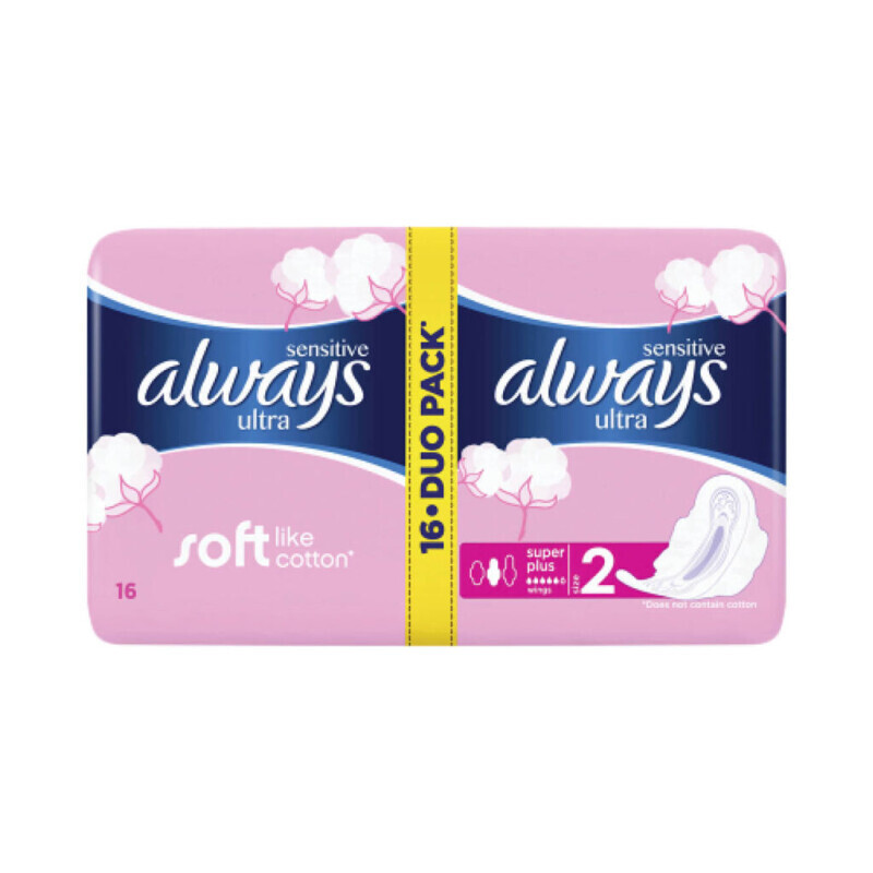 Always Vložky DUO Ultra Sensitive Super 16ks (12/krt)