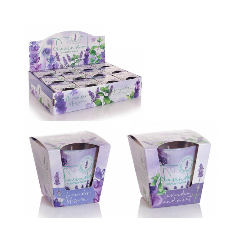 Bartek 115g Svíčka ve skle Floral ar. Lavender (12/krt)
