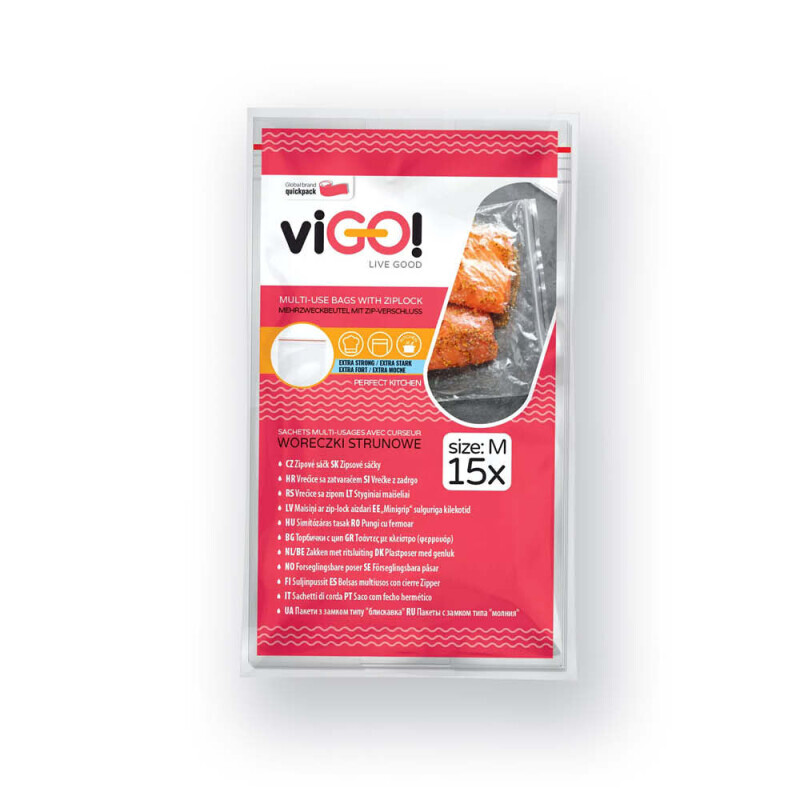 viGO! Sáčky zipové 18*25cm/15ks (36/krt)