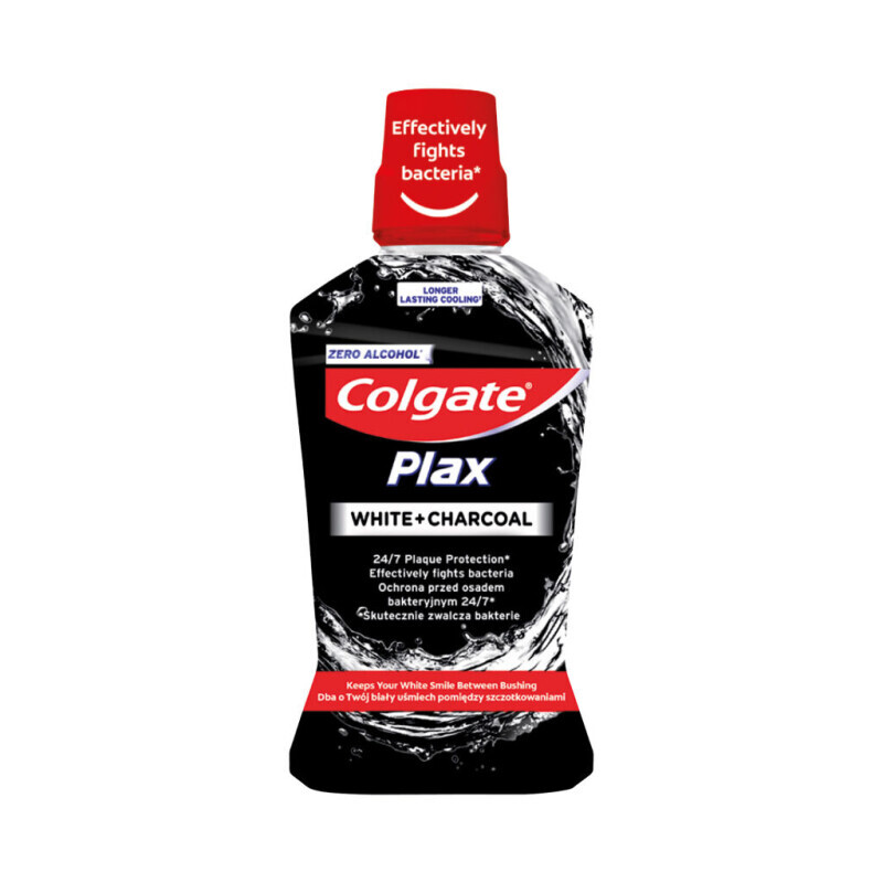 Colgate 500ml Ústní voda CZ Plax White+Charcoal (6/krt)