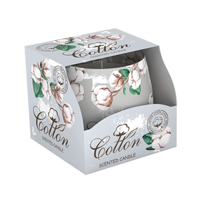 Santo 100g svíčka ve skle Cotton/Cotton Pomegranate (12/krt)