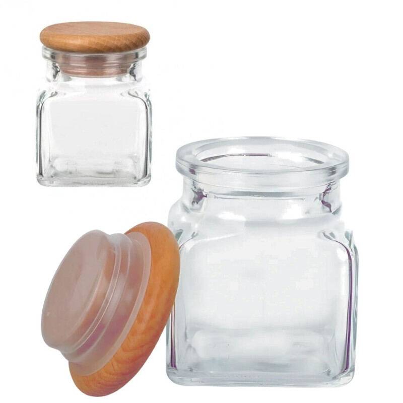 Kořenka skleněná s dřev.víkem 120ml (90/krt)