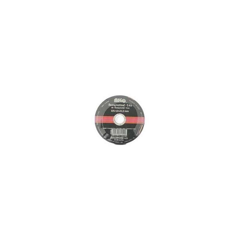 Řezný kotouč na nerez 125x1,0x22,2mm (5/bal 100/krt)