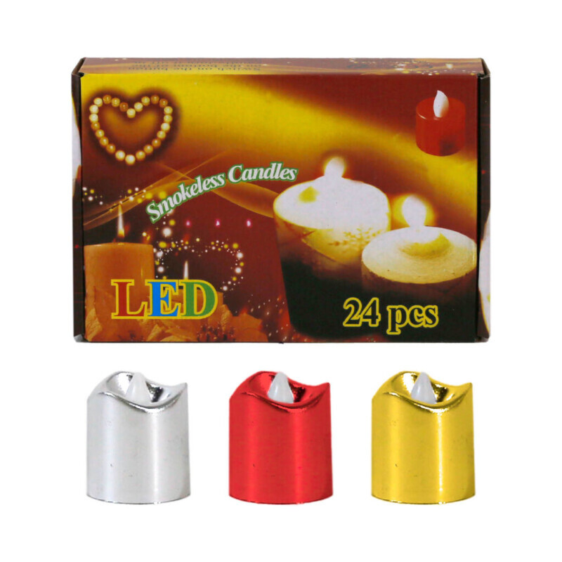 Svíčka na baterie Metalic 3,5*4cm (24/bal 960/krt)