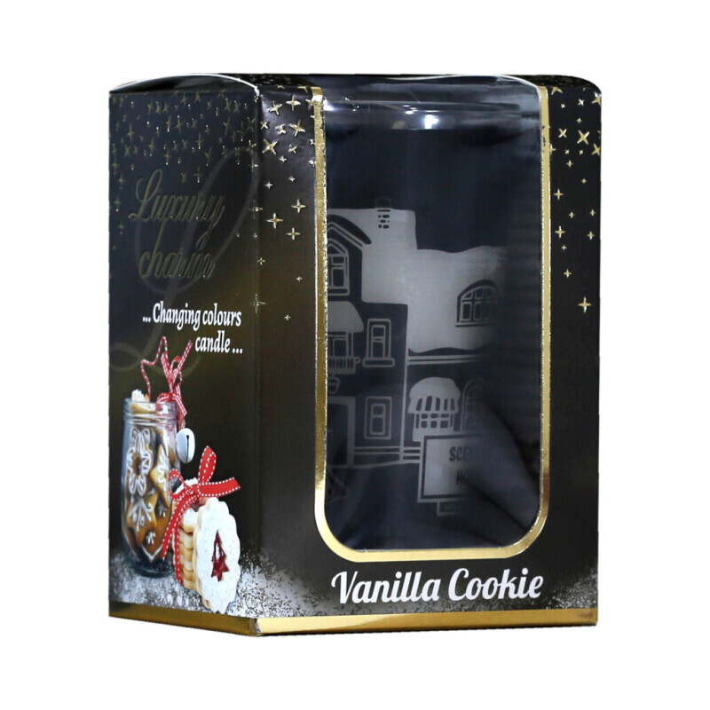 Golden D. Svíčka ve skle 140g Multicolor Vanilla Cookies (6/krt) 