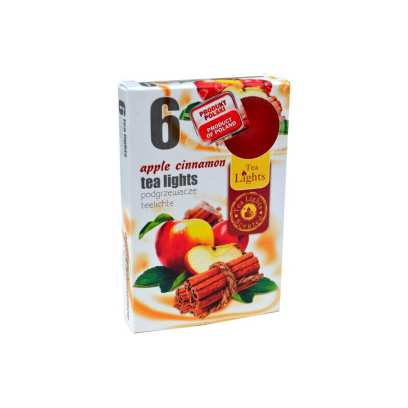 Admit Svíčka čajová 6ks Apple Cinnamon (45/krt)