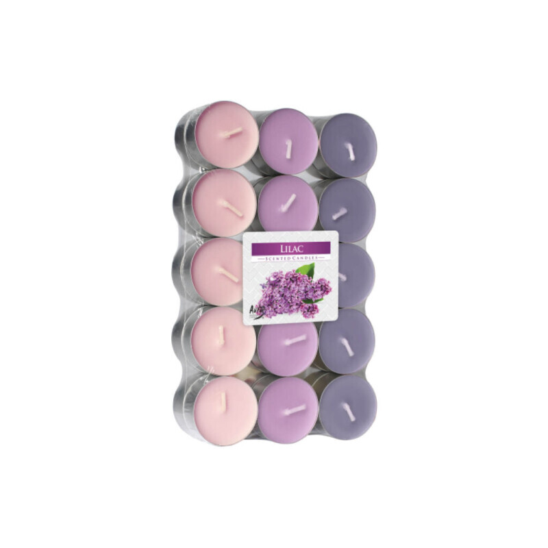 Bispol Svíčka čajová 30ks Lilac (6/krt)