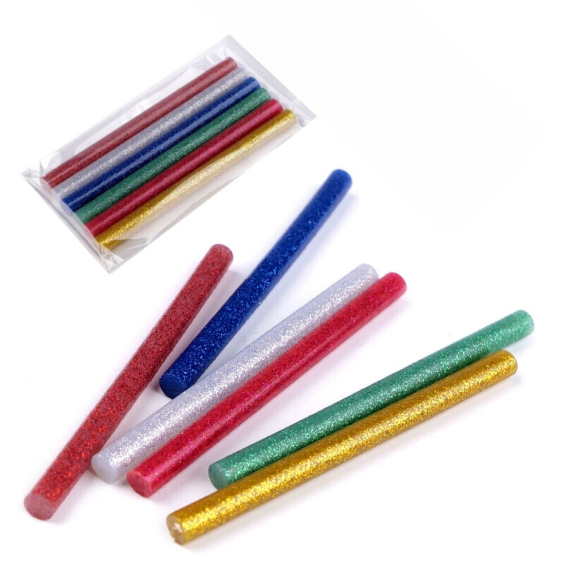 Tyčinky tavné s glitry 10*1,1cm/5ks (12/bal 288/krt)