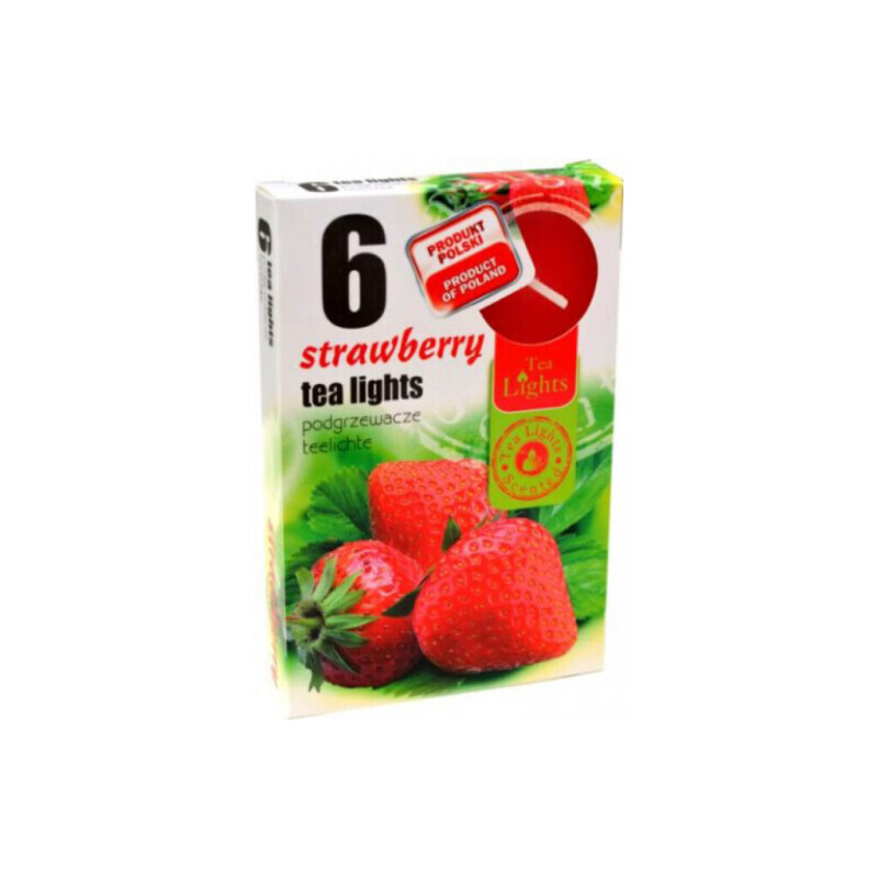 Admit Svíčka čajová 6ks Strawberry (45/krt)