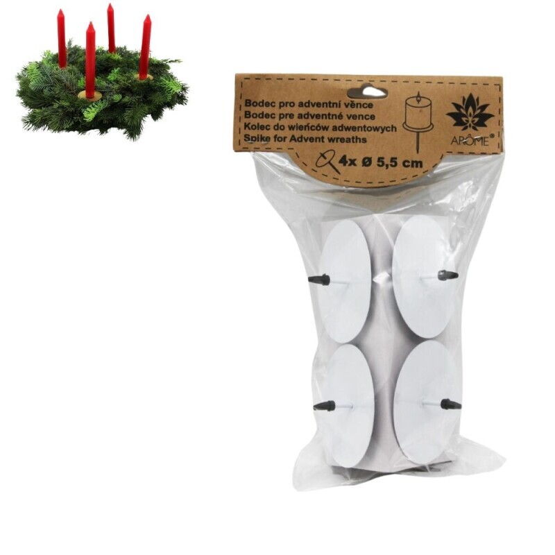 Arome Bodce na svíčky 4*5,5cm bílý (144/krt)