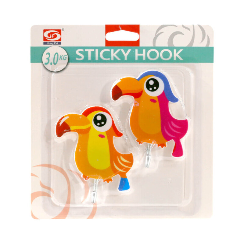 Háček samolepicí 2ks Parrot (12/bal 240/krt)