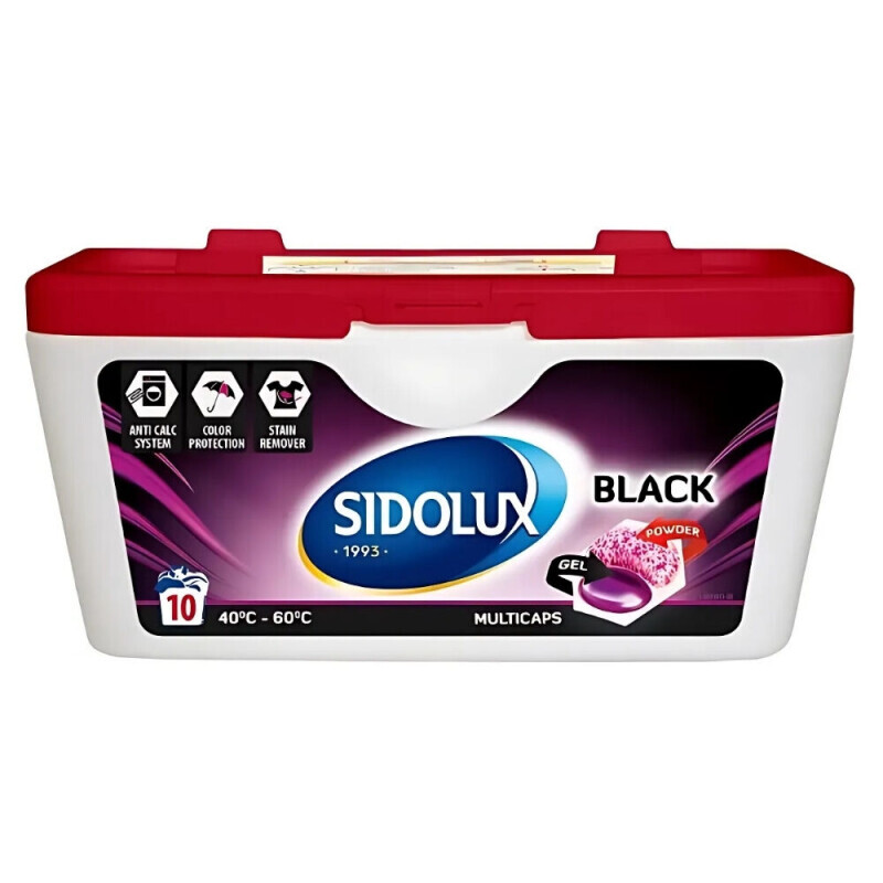 Sidolux kapsle na prádlo BLACK 10ks (12/krt)