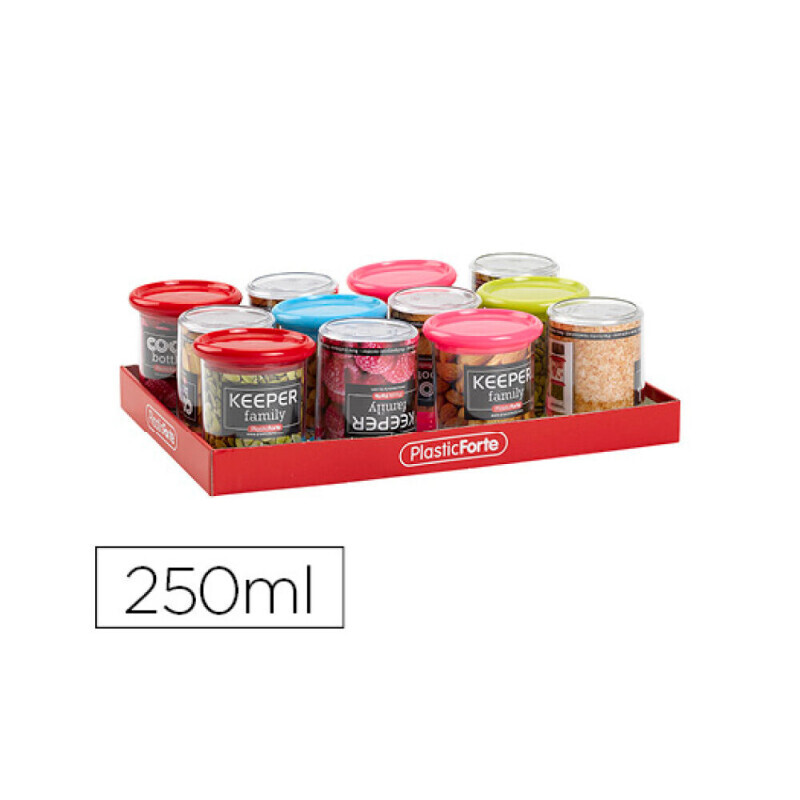 P.Forte Dóza plast Canister 250ml Color (12/bal)