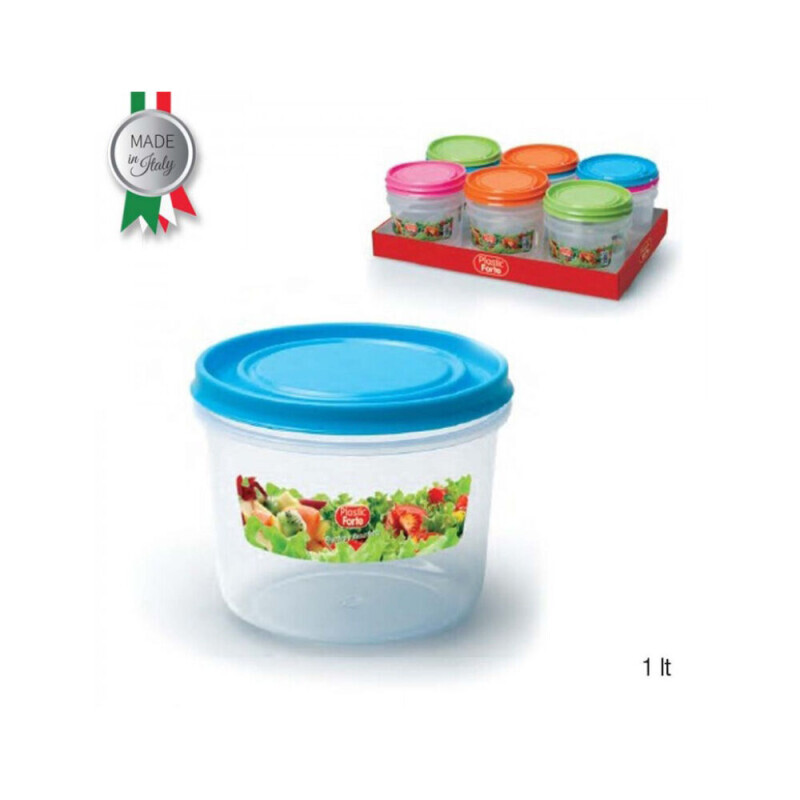 P.Forte Dóza plast Hermetique kul.1l Color (12/bal)