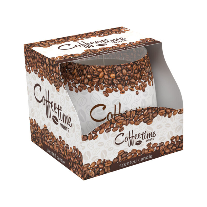 Santo 100g svíčka ve skle Coffee White (12/krt)