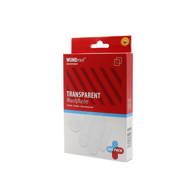 Wundmed Náplast 50ks 4druhy transparentní (22/krt)