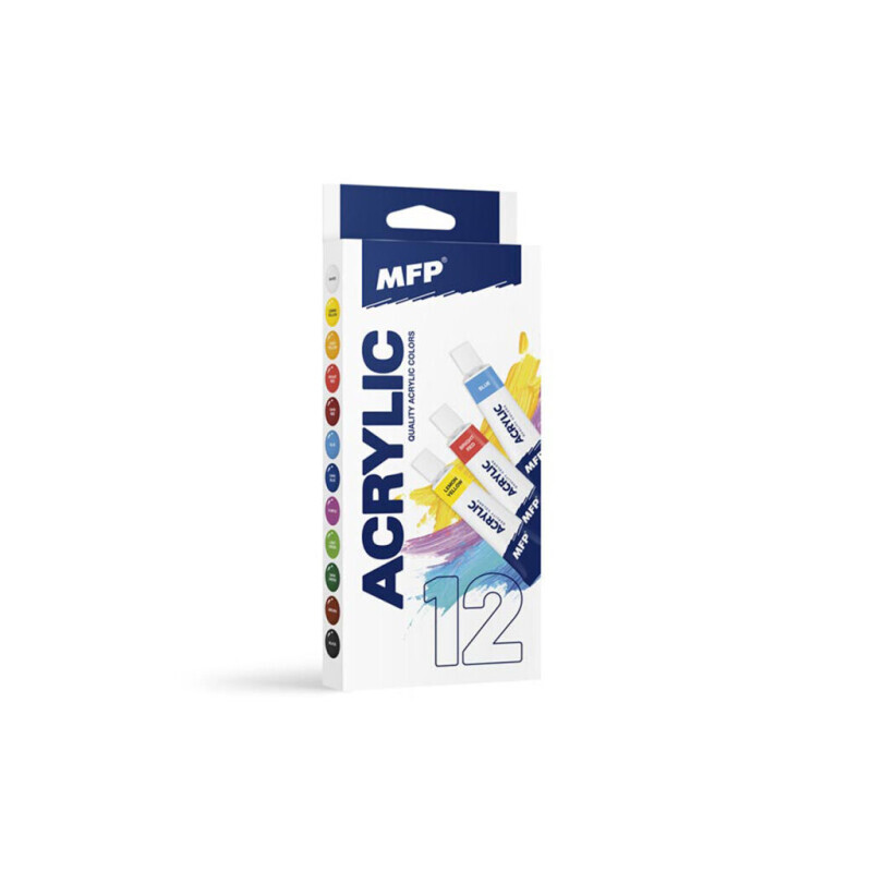 MFP Akrylové barvy 12*12ml základní (12/bal)