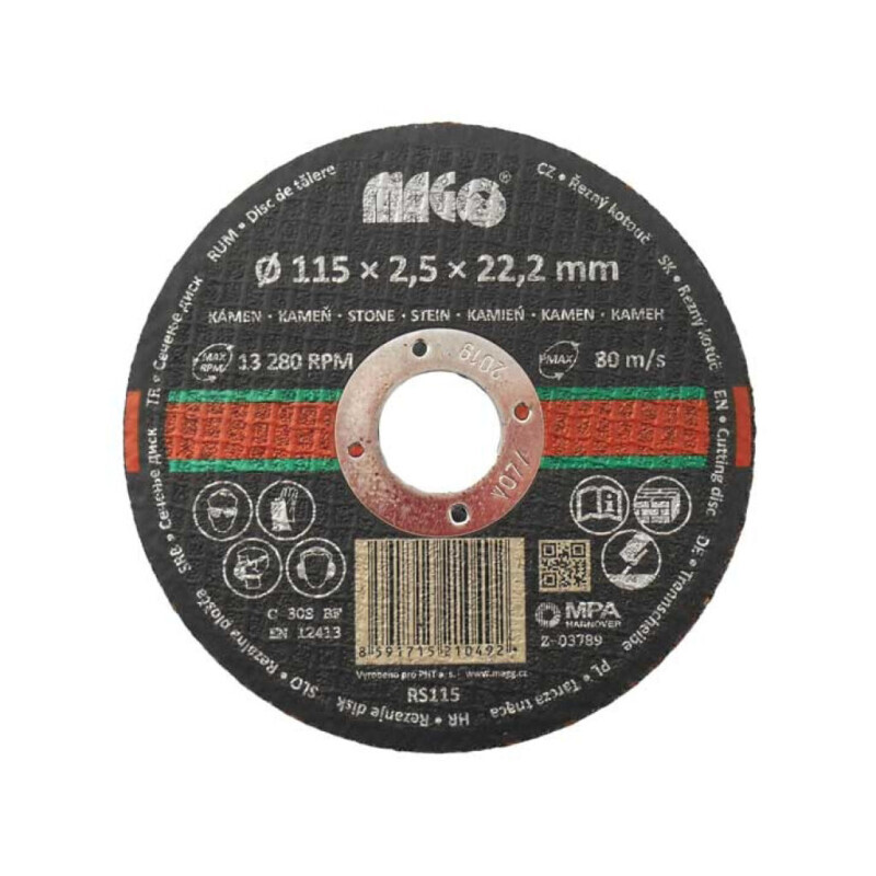 Řezný kotouč na kámen 115x2,5x22,2mm