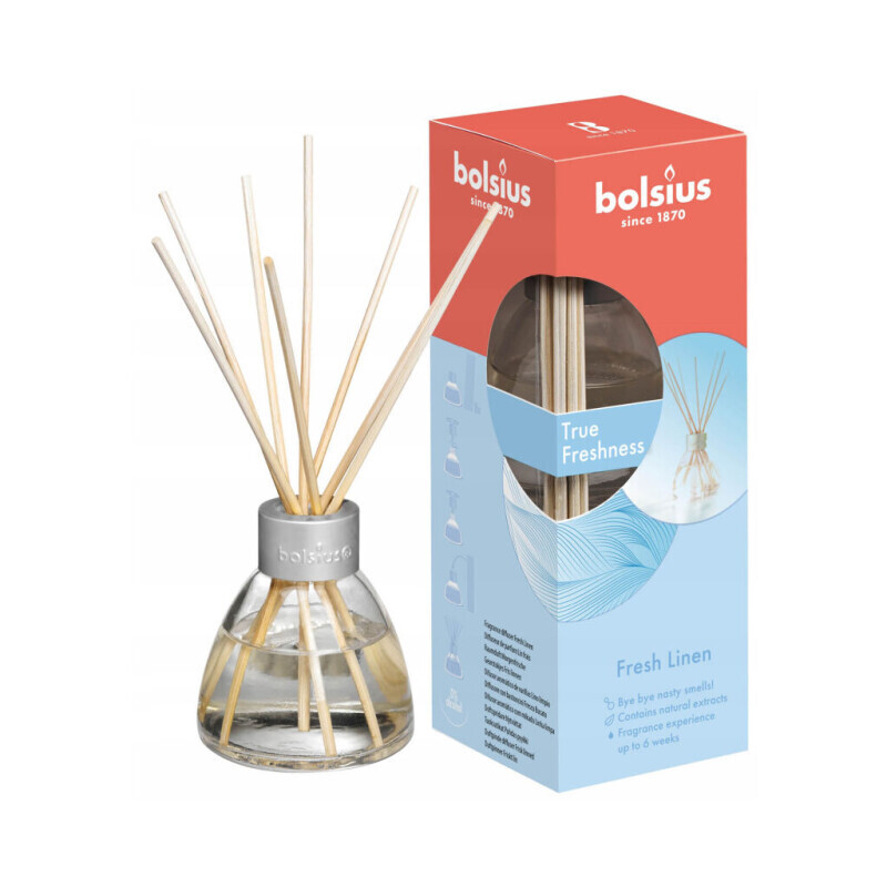 Bolsius 45ml Reed diffuser True Freshness Fresh Linen (6/krt)