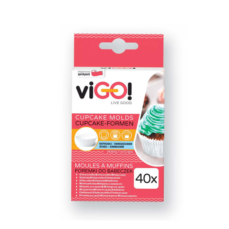 viGO! Cukrářské košíčky papír. 7*3cm/40ks (20/krt)