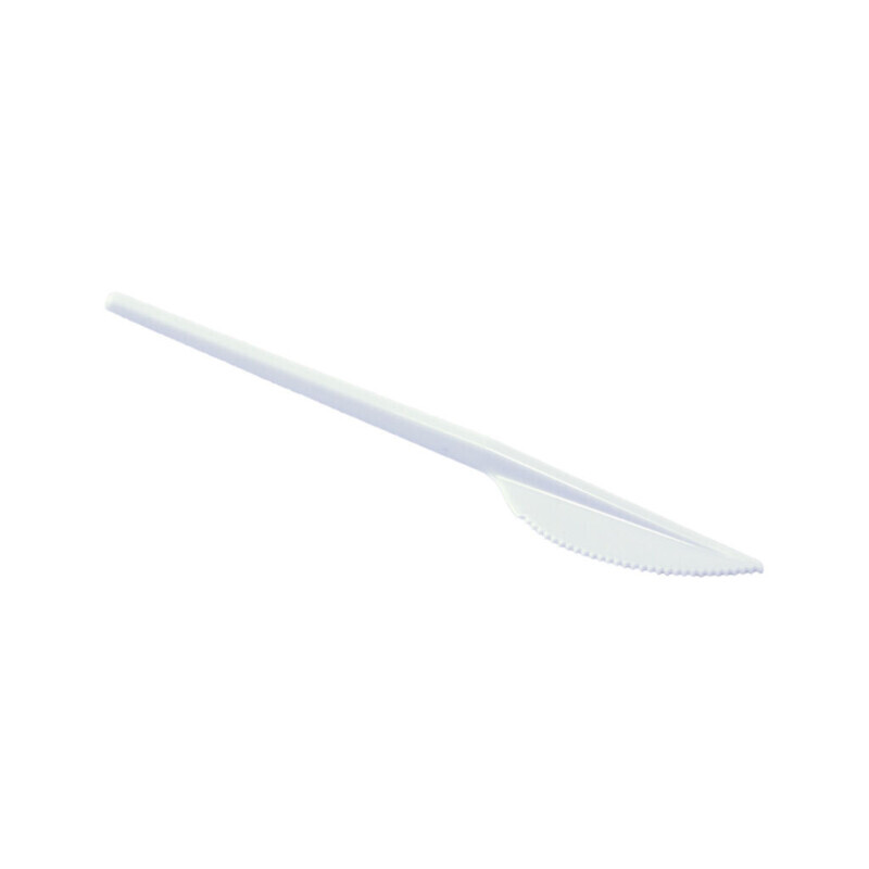 Nůž plast PP 18cm/10ks White (180/krt)