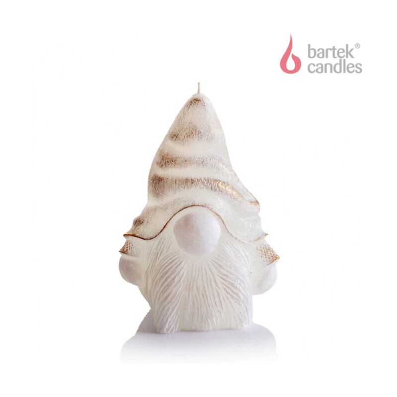Bartek Svíčka Christmas Gnom 125 White-Gold (12/krt)