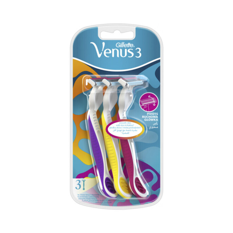 Gillette Venus Holítka Plus3 3ks Multicolor (8/bal 32/krt)