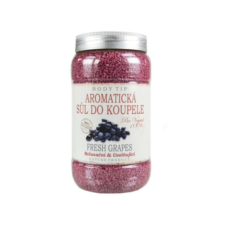 BodyTip Koupelová sůl 1,2kg Hroznový víno (6/bal)