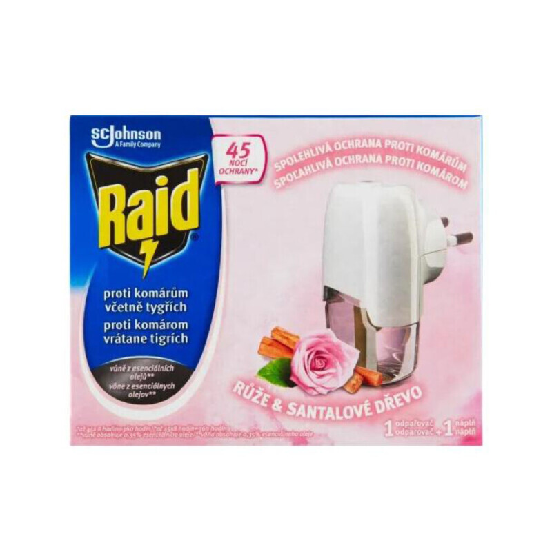 Raid Elek.odpařovač komplet tekutá Rose&Sandalwood 27ml CZ (12/bal)