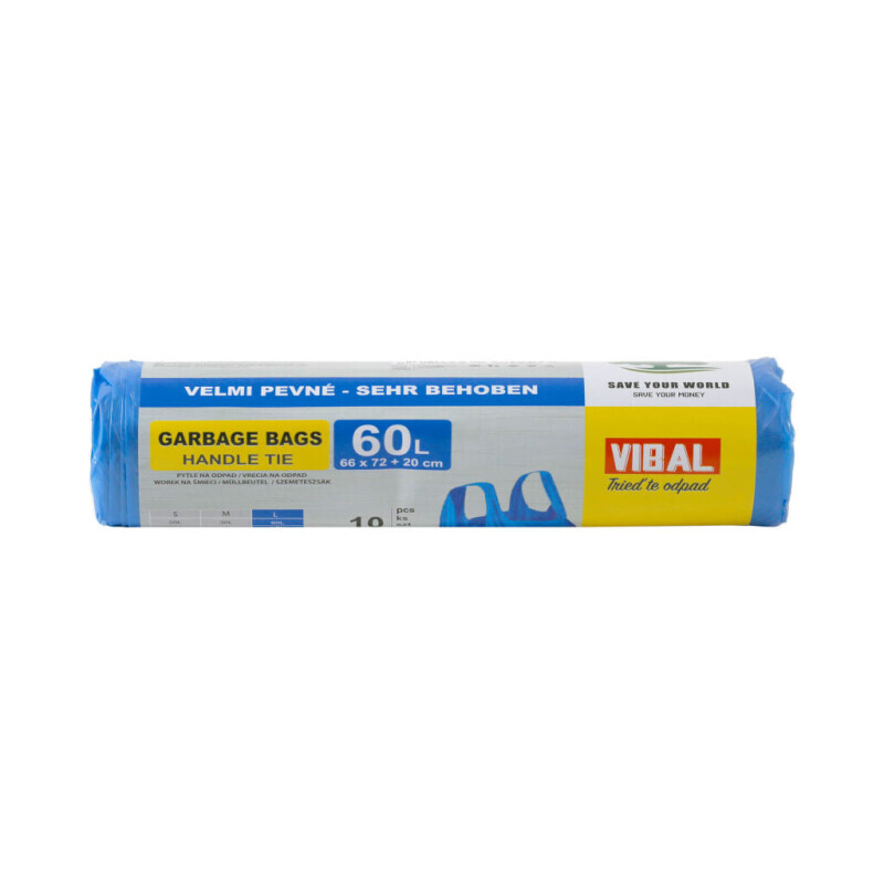 Sáček zavaz. modrý 60L/10ks (60/krt)