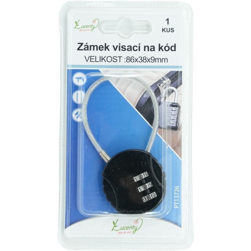 Zámek visací na kód (24/bal 288/krt)
