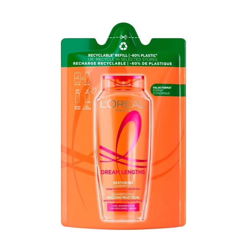 Loreal 250ml Šampon náhradní náplň Dream Long (12/krt)