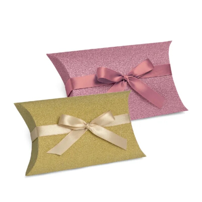 Argus Dárková krabice skládací s textilní mašlí 20x13x5cm.set 2ks