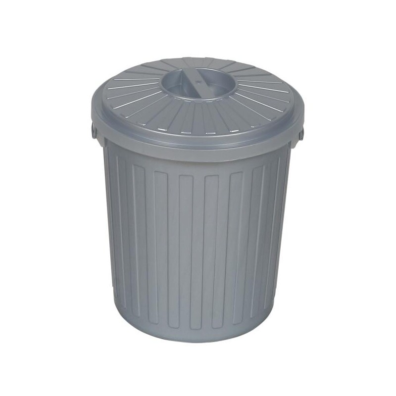 Odpadkový koš+víkem stříbrná 7L(5/krt)