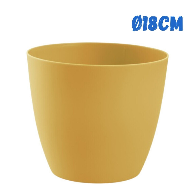 Květináč Ella mat Ø18cm medová (9/krt)
