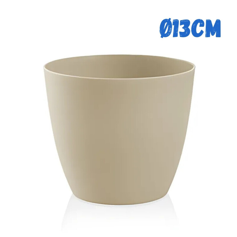 Květináč Ella mat Ø13cm popelavě šedá(15/krt)