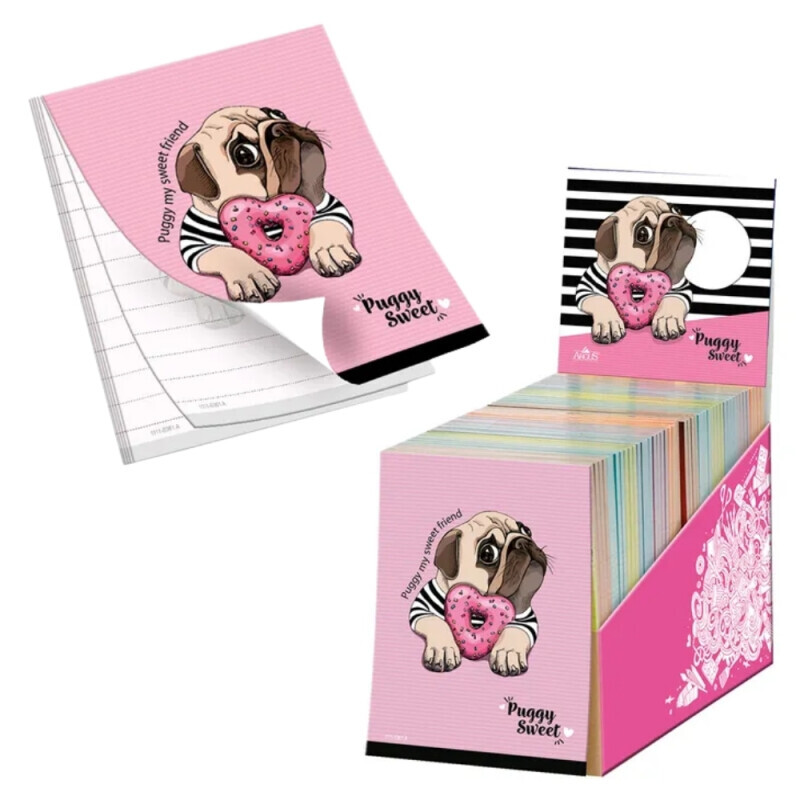 Argus Zápisník trhací 9*12cm Puggy (48/bal)