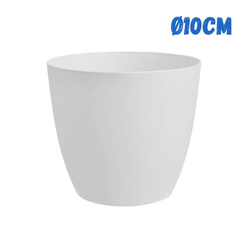 Květináč Ella mat Ø10cm bílá(12/krt)