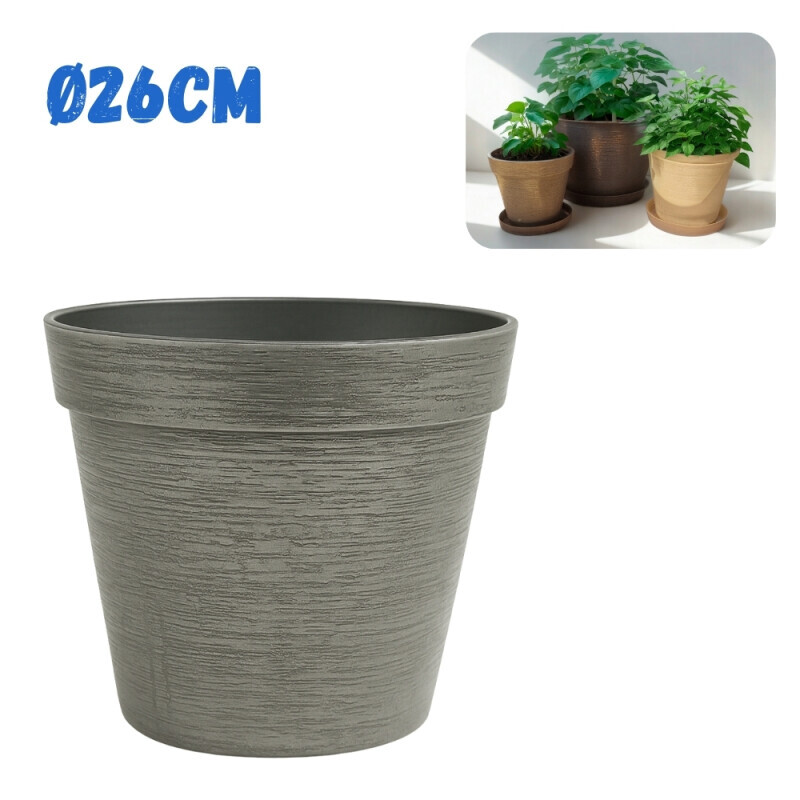 Květináč Loft Ø26 Silver(15/bal)