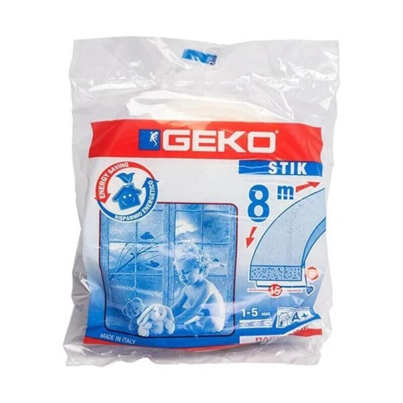 GEKO-Těsnění do oken samolepící molitan 15x6mm/8m-bílé(10/bal)