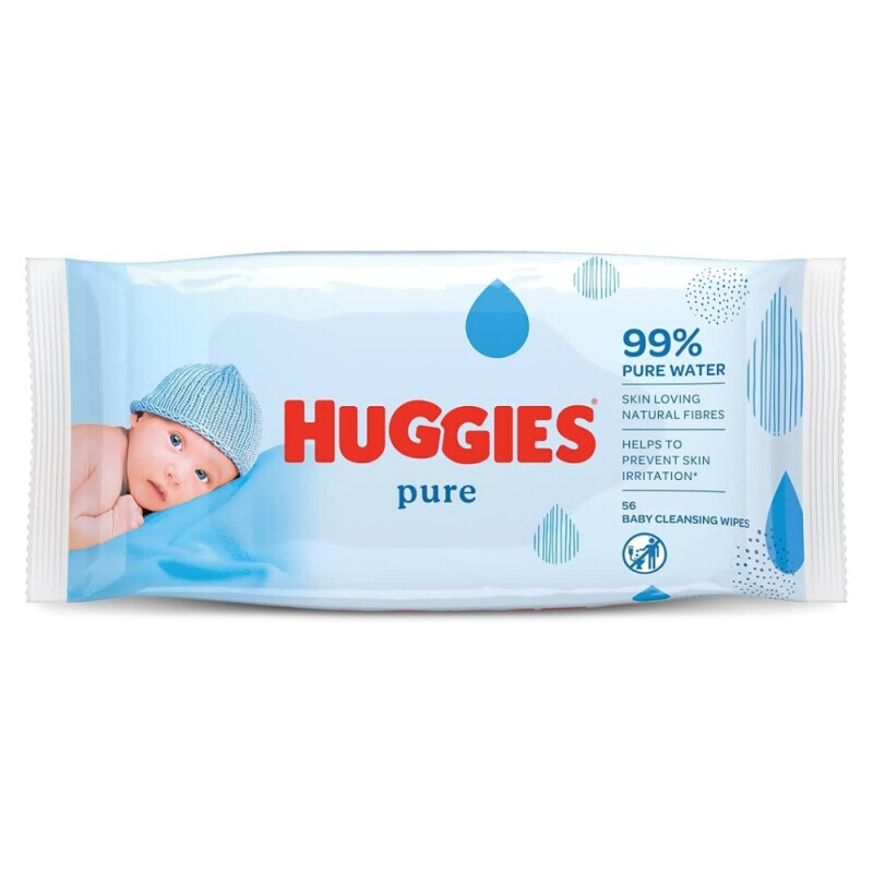Huggies Vlh.ubrousky 56ks Pure (10/krt)