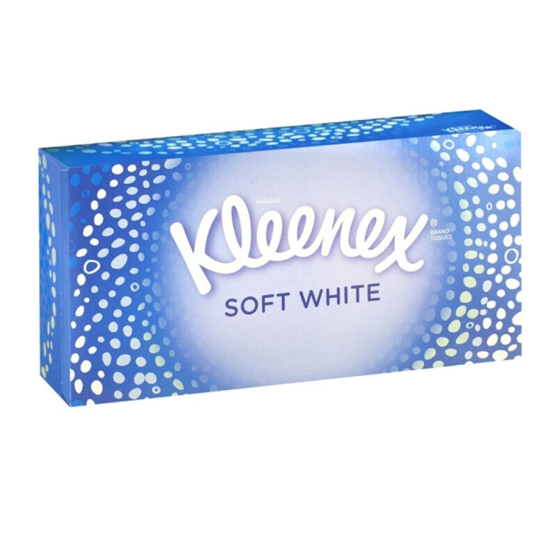 Kleenex box papír.kapesník 70ks 2-vrstvý Soft White (24/krt)